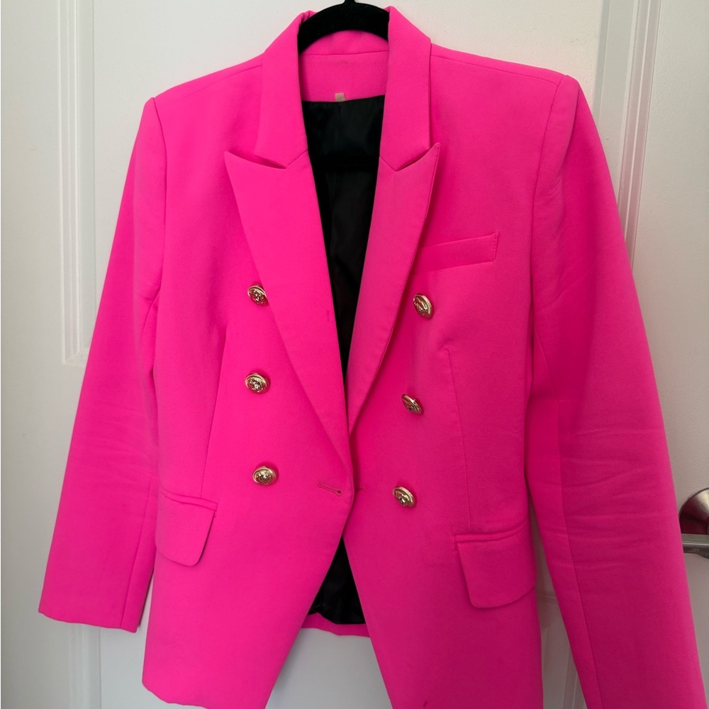 Like new! Stylish Pink and Blue Women's Blazers. Both fit like a size small. - Picture 5 of 8